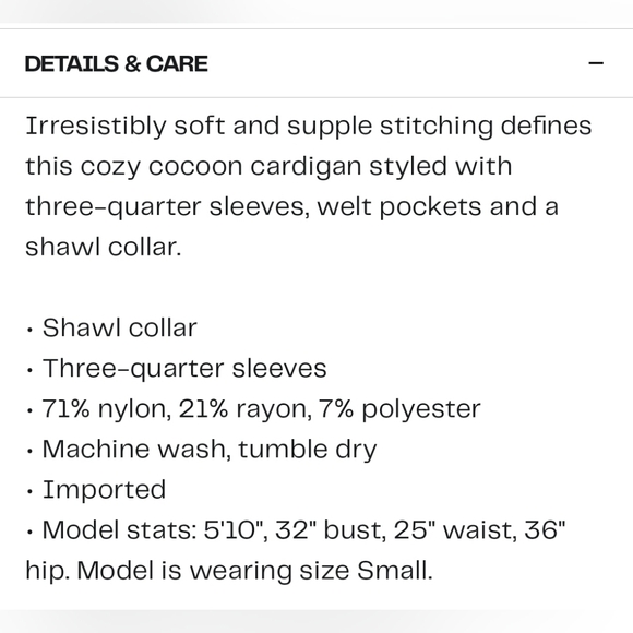 Barefoot Dreams CozyChic Lite Waffle Cocoon Cardigan Driftwood S/M - Picture 5 of 12